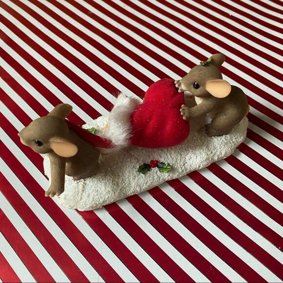 Charming Tails by Fitz and Floyd "Getting Ready for Santa" 38 of 5,000 Figurine - Picture 6 of 10